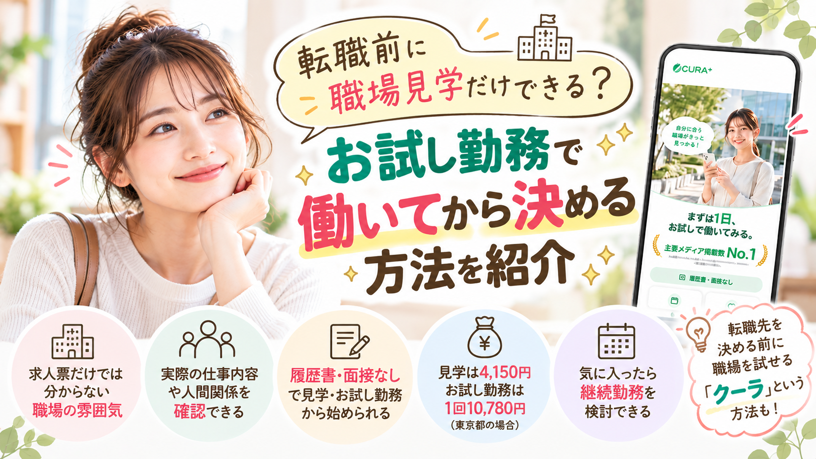 転職前に職場見学やお試し勤務をして働いてから決める方法を紹介